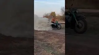 Сбили мешок цемента на мотоцикле Урал😂 
