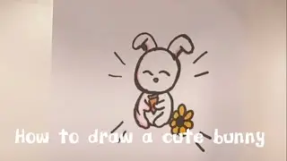 How to draw a cute bunny, very easy!!