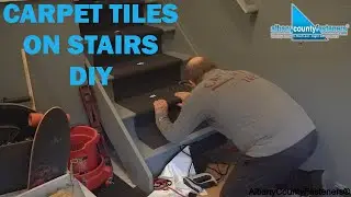 How to Install Square Carpet Tiles on a Staircase | DIY