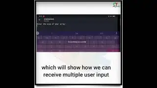 Array input in java in 2021 | codeYourslf - coding on mobile