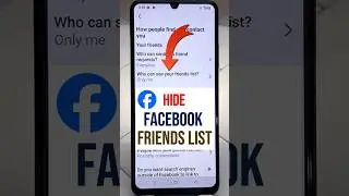 Facebook Friends List Hide | Facebook Par Friend Kaise Chupaye |How To Hide Friends List On Facebook