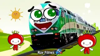 If You Happy and You Know It. Doodle train is singing a nursery rhyme. Sing-along.