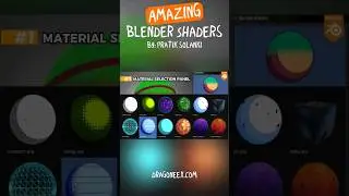 Amazing Blender Shaders 