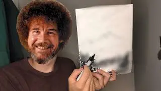 I Followed A Bob Ross Tutorial with only a Sharpie! (challenge)