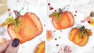Тыква с листиками из фоамирана - декор для творчества и рукоделия 🍂Осенний декор своими руками DIY