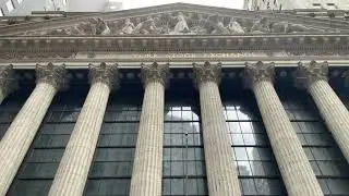 New York Stock Exchange Building Royalty Free Video Footage