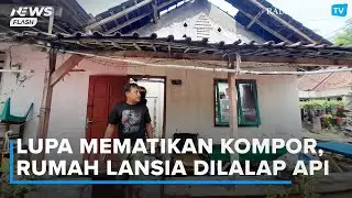 Lupa Mematikan Kompor, Rumah Lansia di Kabupaten Kediri Dilalap Api