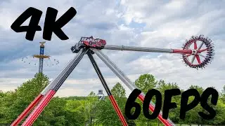 Harley Quinn Spinsanity on-ride POV 4k @60fps Six Flags America