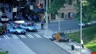 Downtown Seattle 5th and Spring police chase ending