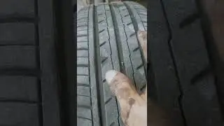 kondisi ban kena paku 2pc dgn posisi beda...part 1
