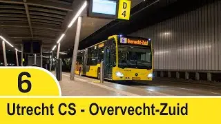 [4K] Bustraject | Lijn 6 | Utrecht CS - Overvecht NS (Citaro C2)