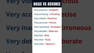 Basic Vs Advance English Words- 17 #howtofluentinenglish #viralvideo  #englishspeakingpractice