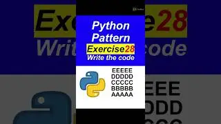Python Pattern Exercise 28 with solution #shorts #python #pattern #pattern python code example