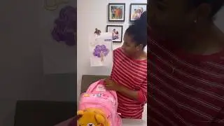 Unpack my daughter’s backpack with me 