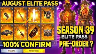 august Elite Pass Free Fire 2021| Season 39 Elite Pass Free Fire |  Elite Pass in Free Fire august