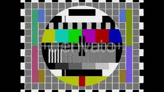 TV Broadcast Signal Test Card / Test Pattern with Sine Wave Test Signal Tone