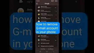 how to remove G-mail account from your device