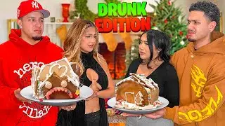 COUPLES BUILD GINGERBREAD HOUSES DRUNK! *FUNNY AF*