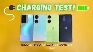 5G 😱 Charging Test || VIVO T2 5G vs OnePlus Nord CE 3 Lite 5G vs iQOO Z7 5G vs MOTO G73 5G!