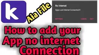 No Internet Screen in kodular app | No internet connectivity Notifier | No Internet Kodular