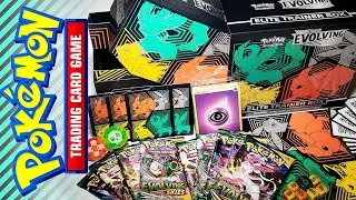Opening EVOLVING SKIES Elite Trainer Box Sword & Shield Pokemon TCG  8 packs of cards and more!