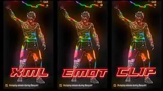 FREEFIRE RAINBOW 🌈 XML EMOT CLIP 🔥🔥 (XML+CC+CLIP)