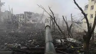 Видео последствий постоянных атак и обстрелов Марьинки Донецкой области Украина.