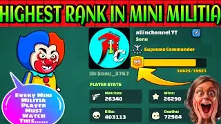mini militia - Highest Rank In Mini Militia | Highest Rank Player In Mini Militia