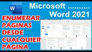 Enumerar Páginas desde cualquier página en Microsoft Office Word 2021