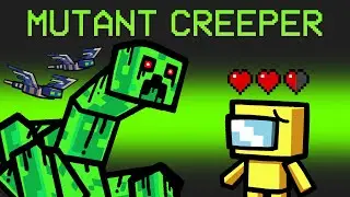 Mutant Creeper Imposter Role in Among Us (custom mod)