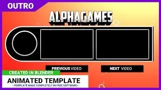 Free Blender Outro Template | AlphaGames | 60FPS