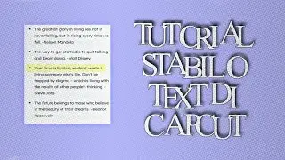Tutorial Highlight atau Stabilo Teks di Capcut