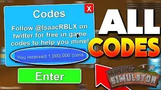 [50K COINS + EPIC HAT] *CODES* MINING SIMULATOR (ROBLOX)