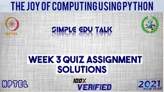 NPTEL The Joy Of Computing Using Python Week 3 Quiz assignment Solutions