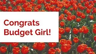 Congratulations Budget Girl on Being Debt Free!