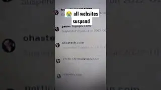 All website get Suspended 😭