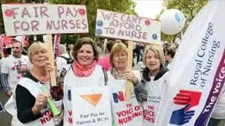 NURSE STRIKE OVER PAY IN THE UK