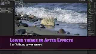 Creating a simple lower third Lower thirds in After effects 1 of 3: