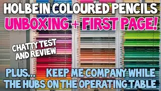 HOLBEIN UNBOXING - Testing, Review and First Adult Colouring Page using them! 
