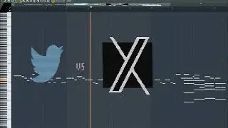 Old vs New Twitter Logo - MIDI Art