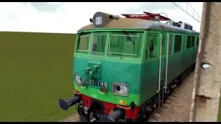 [Poradnik modelowania 3ds max] Widok z lusterka przy wnętrzu lowpoli lokomotywy [Maszyna eu07]