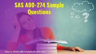 [UPDATED] SAS Visual Modeling (A00-274) Certification | Exam Detail | Syllabus | Sample Question