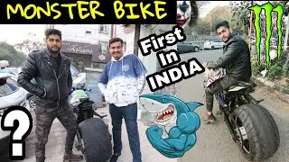 MONSTER BIKE with Fat Tyre 360 | Yamaha FZ6 Modified by Goldy Bhaiya & ENGINEER SINGH