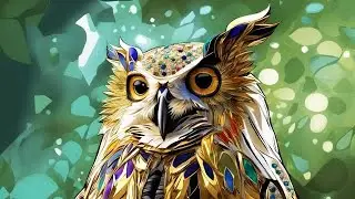 Bejeweled Owl Variation #1