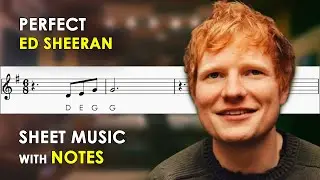 Perfect - Ed Sheeran | Sheet Music with Easy Notes for Recorder, Violin Beginners Tutorial | G Major