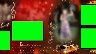 Short Wedding Photo Frame Green