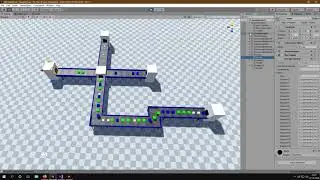 Unity 3D - Conveyor Belt With A Splitter And Storages - Demo