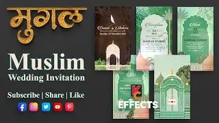 Muslim Wedding Invitation Video || Traditional Wedding Invitation Video || KC Effects