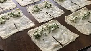 😱FARKLI BİR YÖNTEM OKLAVA YOK 👍MERDANE YOK 👍ZAR GİBİ BÖREK DAHA NE OLSUN😊