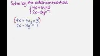 solve a system of equations by the addition method